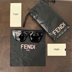 Fendi Glossy Black Sunglasses